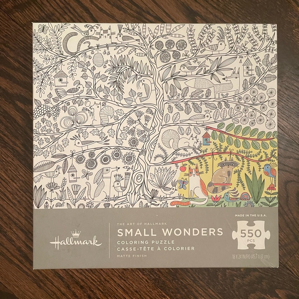 NWT Hallmark "Small Wonders" 550 piece colouring puzzle